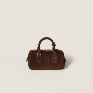 Arcadie padded suede top-handle bag