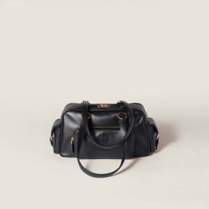 Pocket nappa leather top-handle bag