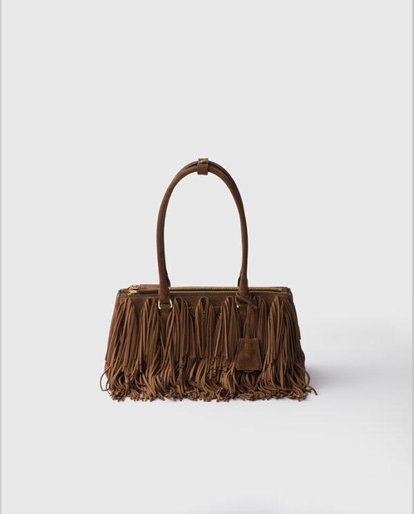 Galleria medium suede bag with fringe