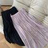 French romantic pleated midi skirt