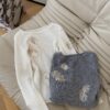 Cashmere heavy-duty cherry blossom sequin knit sweater